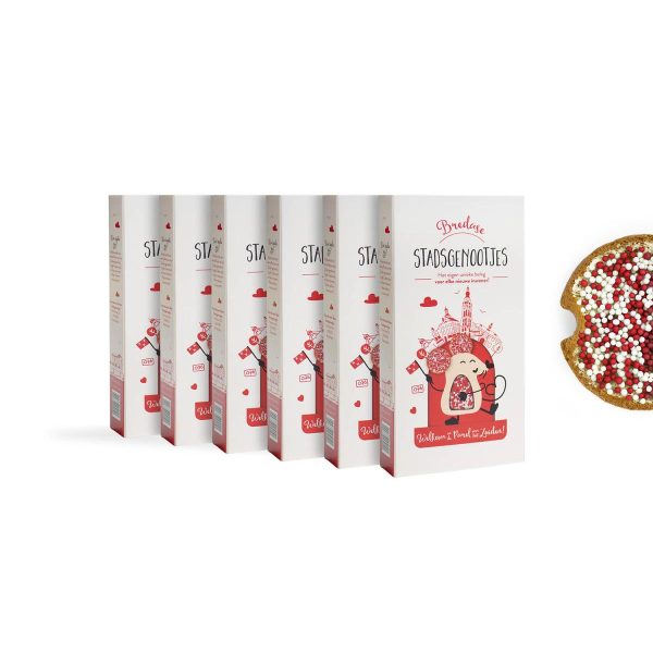 Bredase Stadsgenootjes 6-pack – gepersonaliseerde geboortemuisjes van Stadsgenootjes
