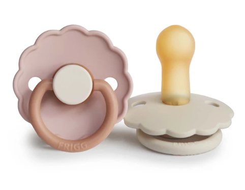Frigg Fopspeen Daisy Biscuit/Cream 0-6 Maanden | 2 stuks – Stadsgenootjes