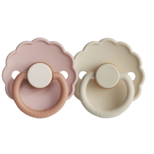 Frigg Fopspeen Daisy Biscuit/Cream 0-6 Maanden | 2 stuks – afbeelding 2