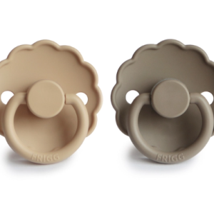 Frigg Fopspeen Daisy Croissant/Portobello 0-6 Maanden | 2 stuks – afbeelding 2