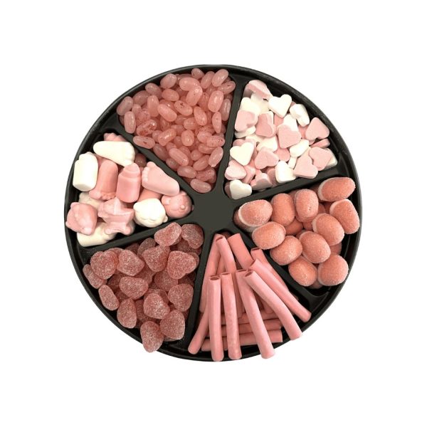 Geboorte Snoepplatter (Roze) – geboortesnoep van Stadsgenootjes