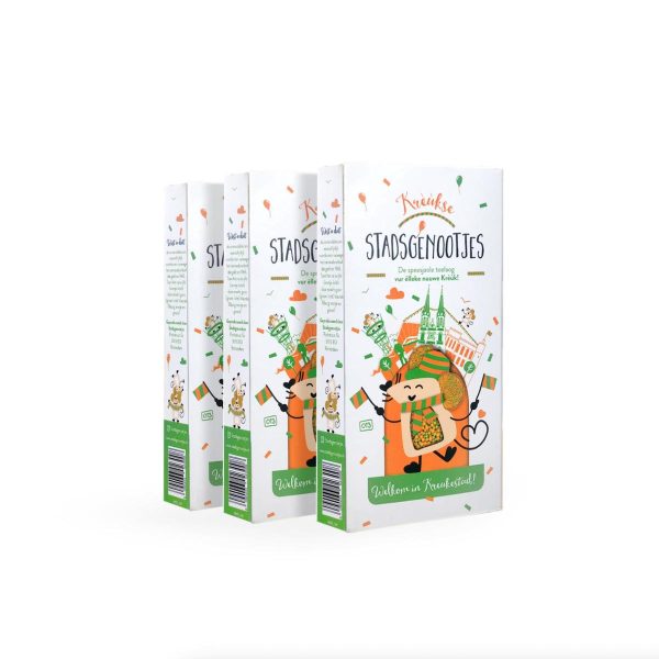 Kruikse Stadsgenootjes 3-pack – gepersonaliseerde geboortemuisjes van Stadsgenootjes