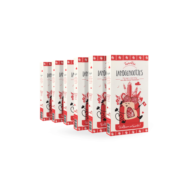 Twentse Landgenootjes 6-pack – gepersonaliseerde geboortemuisjes van Stadsgenootjes